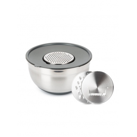 

Миска GRATE IT 5л с крышкой 3 терки ATTRIBUTE STEEL ASG005