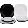 Столовый набор LUMINARC КАРИН 18 пр, стекло, черно-белый