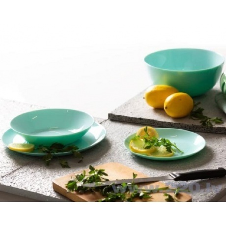 Столовый сервиз LUMINARC ЛАЙТ ТЮРКУАЗ&amp;УАЙТ 18 предметов, P5912 - фото 6