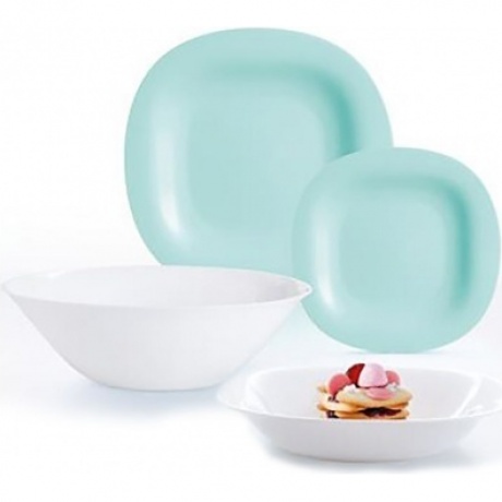 

Столовый сервиз LUMINARC КАРИН ЛАЙТ ТЮРКУАЗ бело-голубой 19 предметов, P7627