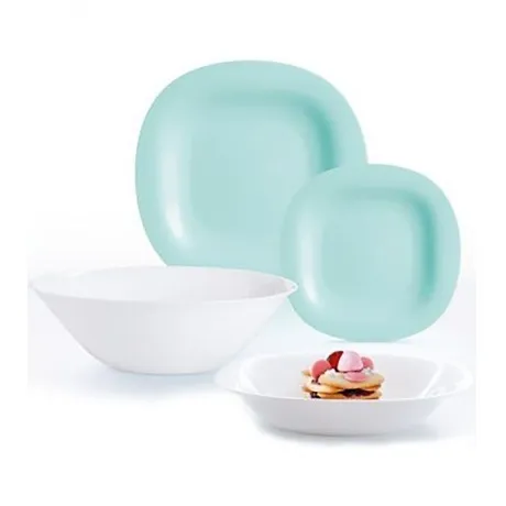 Столовый сервиз LUMINARC КАРИН ЛАЙТ ТЮРКУАЗ бело-голубой 19 пред...