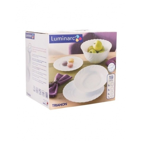 Столовый сервиз LUMINARC ТРИАНОН 19 предметов, 00144 - фото 4