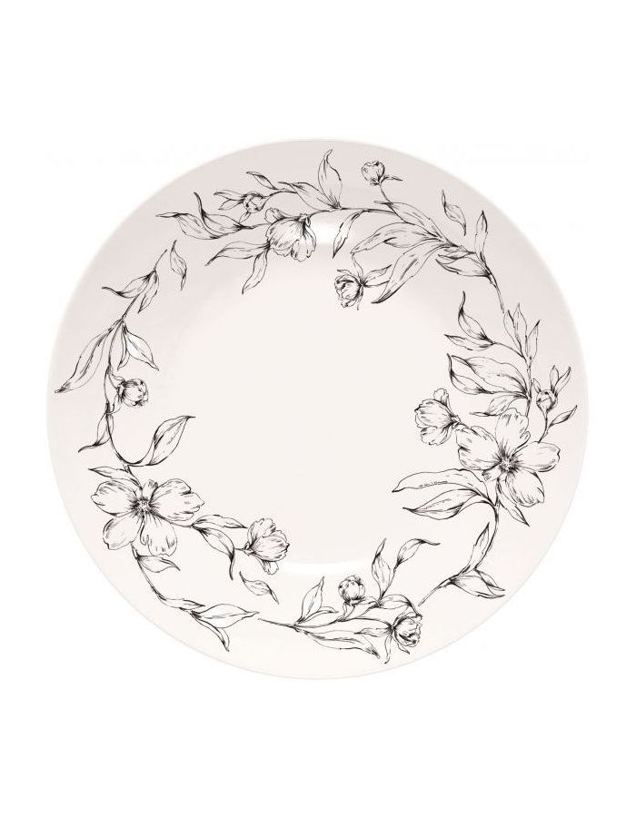 Тарелка суповая PEONIA 21см, DOMENIK, DM9711 тарелка domenik scarlet 21см глубокая керамика