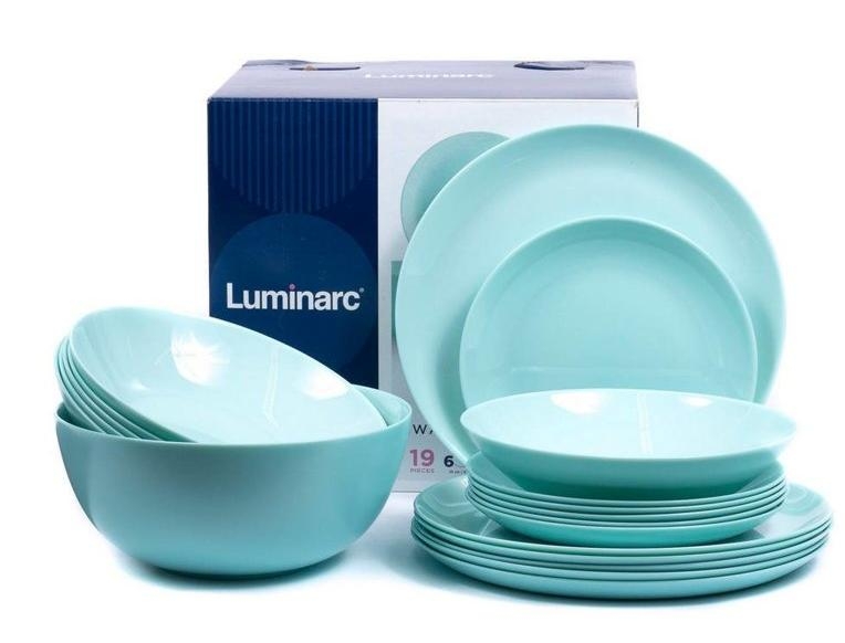 

Столовый набор 19 пр ДИВАЛИ ЛАЙТ ТЮРКУАЗ, LUMINARC, P2947