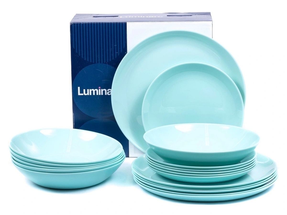 Набор столовый Luminarc Дивали Лайт Тюркуаз P2963 (18 предметов) тарелка luminarc брашмания лайт блю 20 5см десертная стекло