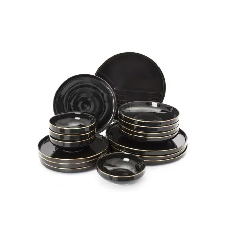 Набор столовый BLACK GOLD 16пр (4 персоны) DOMENIK DM3017