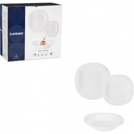 Набор столовый CARINE белый 18пр LUMINARC V2447 - фото 3