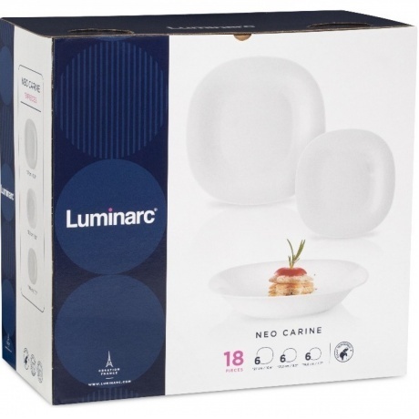 Набор столовый CARINE белый 18пр LUMINARC V2447 - фото 6