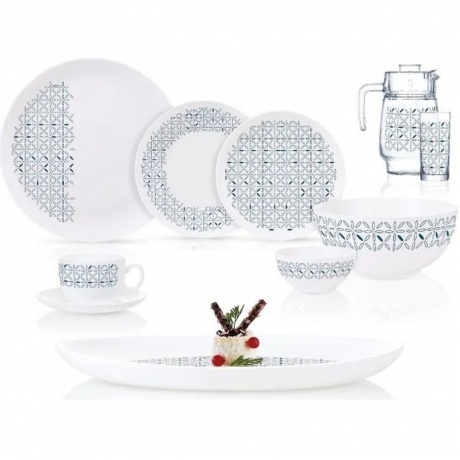 Набор столовый DIWALI CARINOSA BLUE 46 предметов LUMINARC Q7909
