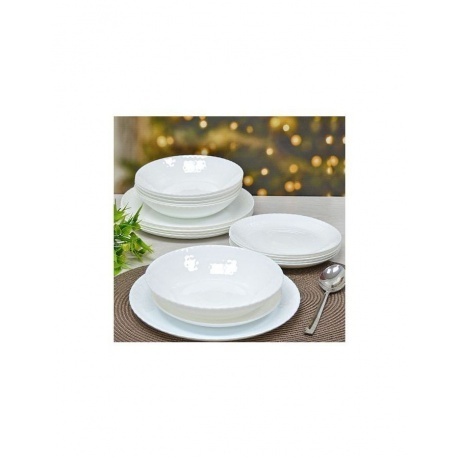 Набор столовый PAMPILLE WHITE 18 предметов LUMINARC Q6153 - фото 7