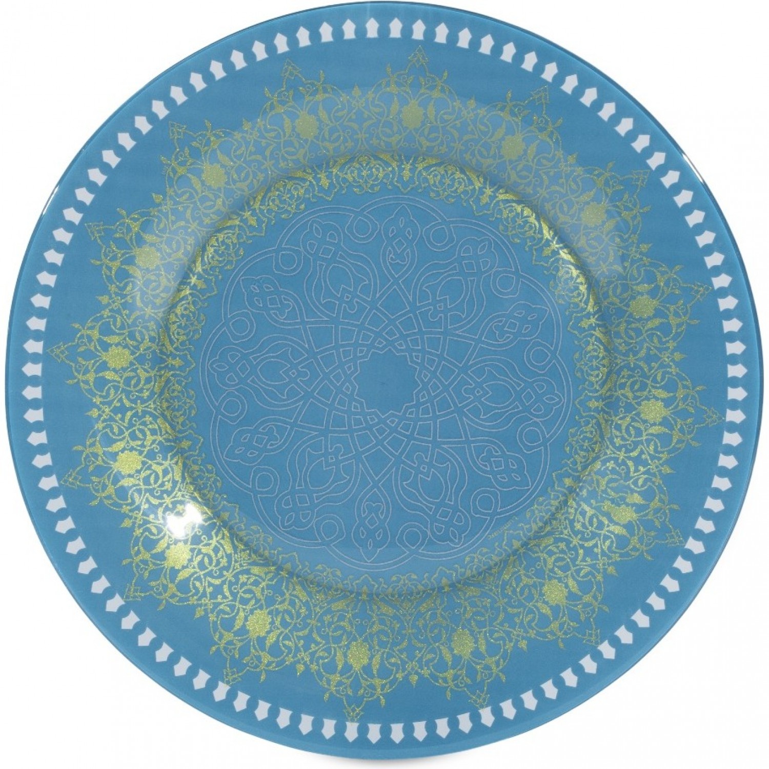 Тарелка обеденная BAGATELLE TURQUOISE 25см LUMINARC Q8808 набор питьевой bagatelle turquoise 7 предметов luminarc q8814