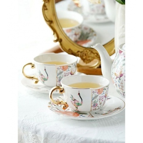 Чайная пара ЖУРАВЛИ 220мл FIORETTA TDM421 - фото 7