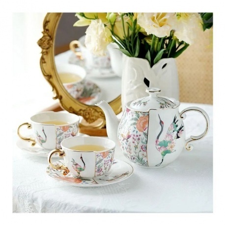 Чайная пара ЖУРАВЛИ 220мл FIORETTA TDM421 - фото 8