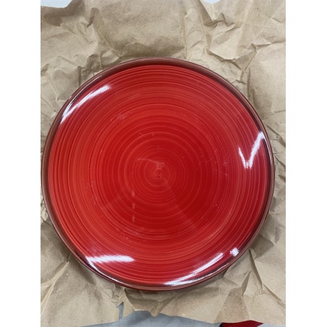 Тарелка обеденная  Fioretta Wood Red TDP490 27см отличное состояние; - фото 5