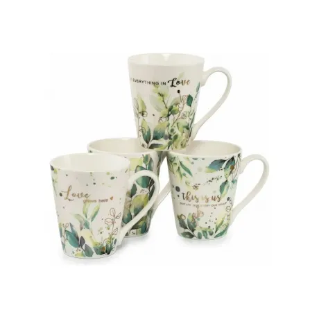 Набор кружек DOMENIK GREEN LEAFS 4шт 300мл