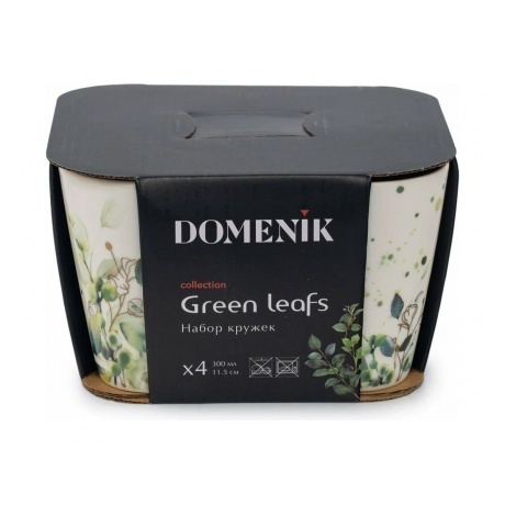 Набор кружек DOMENIK GREEN LEAFS 4шт 300мл - фото 6