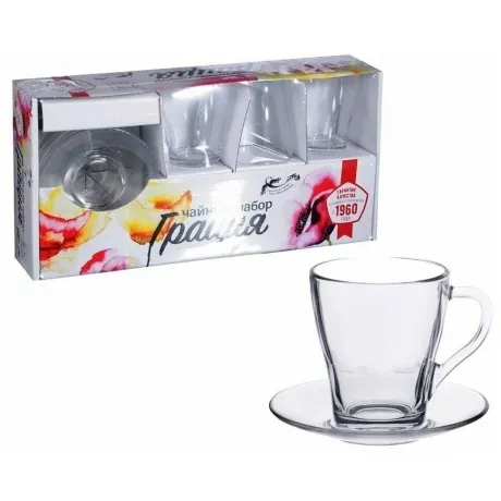 Чайный набор OSZ ГРАЦИЯ 12 предметов 250мл