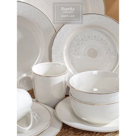 Тарелка суповая WHITE LACE 23см - фото 11