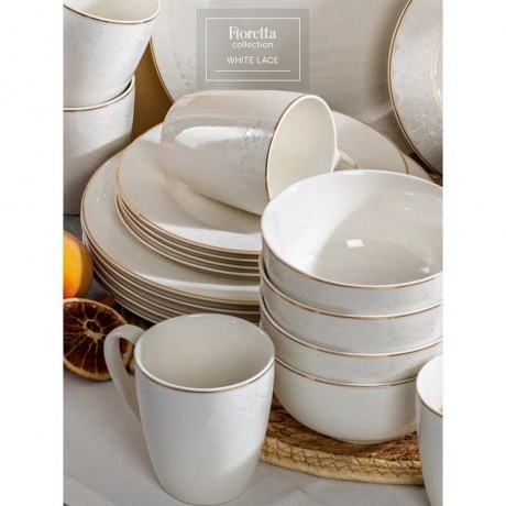 Тарелка суповая WHITE LACE 23см - фото 8