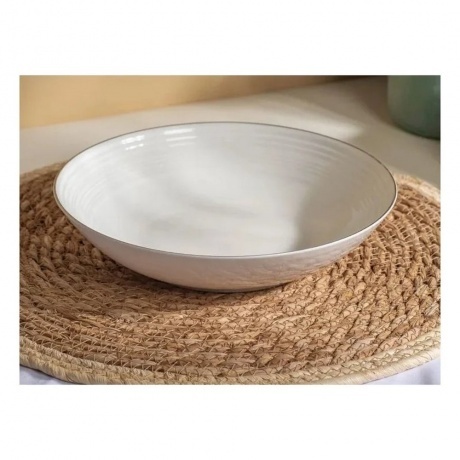 Тарелка суповая FIESTA белый 22см - фото 2