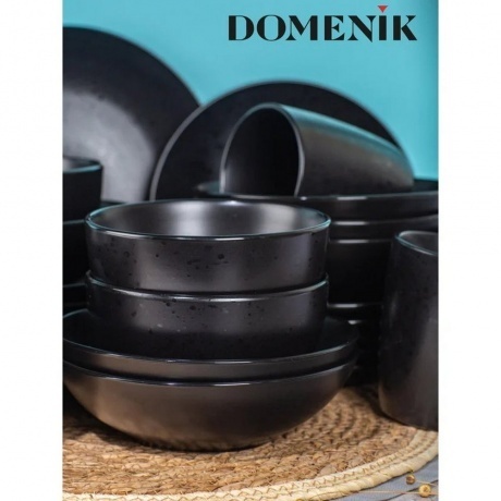 Тарелка суповая DROPS черный 18.6см - фото 8