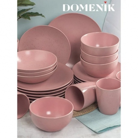 Тарелка суповая DROPS розовый 18.6см - фото 7