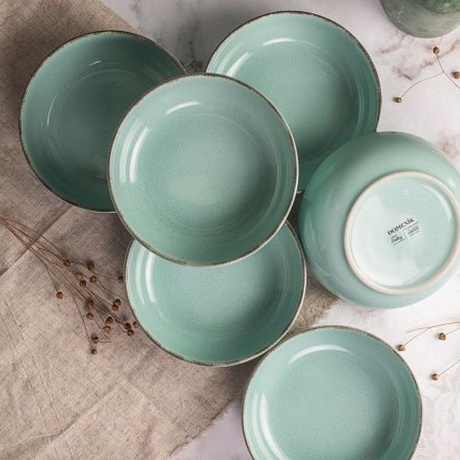 Тарелка суповая DAILY бирюзовый 18см - фото 8