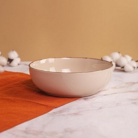 Тарелка суповая DAILY бежевый 18см - фото 4