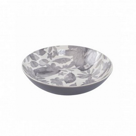 Тарелка суповая BLOOMING серая 20см - фото 2
