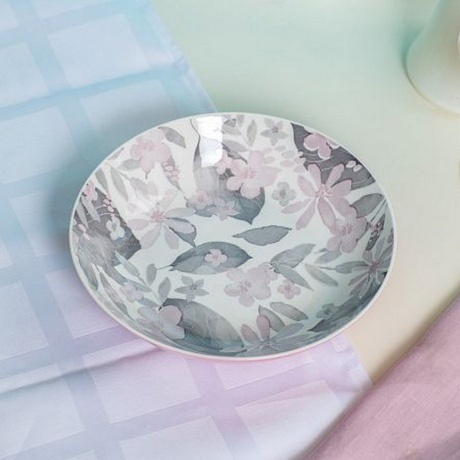 Тарелка суповая BLOOMING розовая 20см - фото 11