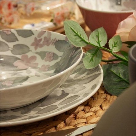 Тарелка суповая BLOOMING розовая 20см - фото 6