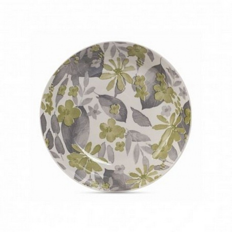 Тарелка суповая BLOOMING зеленая 20см - фото 1