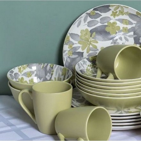 Тарелка суповая BLOOMING зеленая 20см - фото 6