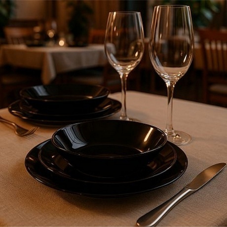 Тарелка обеденная ZELIE BLACK 25см - фото 3