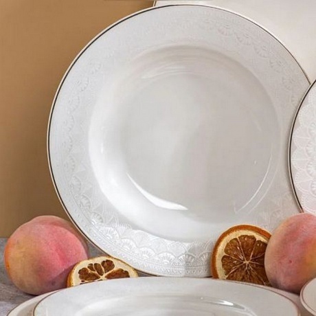 Тарелка обеденная WHITE LACE 25см - фото 6