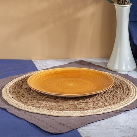 Тарелка обеденная TWIST медовый 24.8см - фото 4