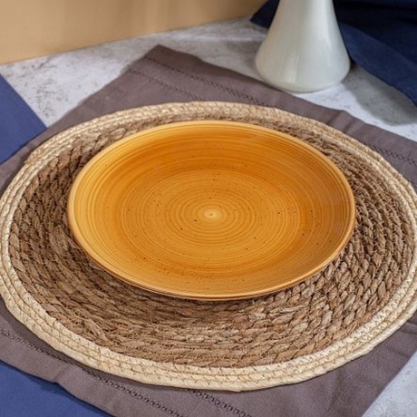 Тарелка обеденная TWIST медовый 24.8см - фото 5