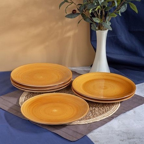 Тарелка обеденная TWIST медовый 24.8см - фото 6