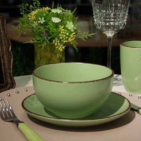 Тарелка обеденная OH!SPLASH зеленый 24см - фото 3