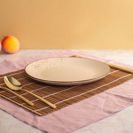 Тарелка обеденная OH!SPLASH бежевый 24см - фото 3