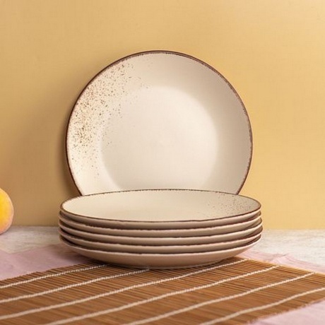 Тарелка обеденная OH!SPLASH бежевый 24см - фото 6