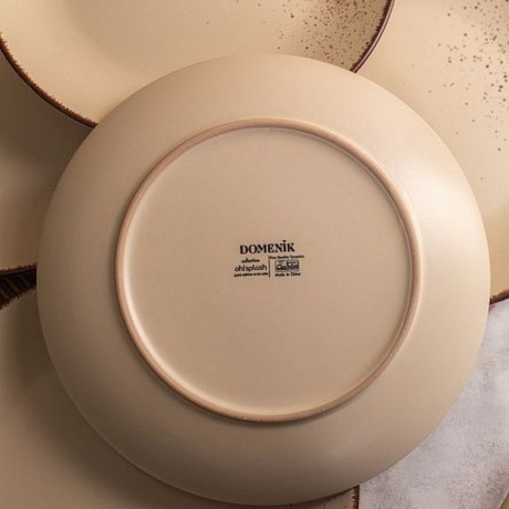 Тарелка обеденная OH!SPLASH бежевый 24см - фото 8