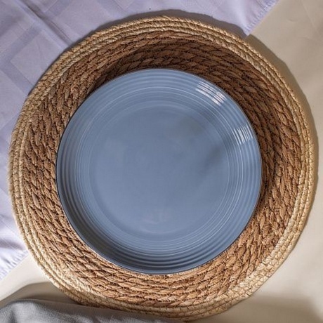 Тарелка обеденная FIESTA дымчато-голубой 25см - фото 7