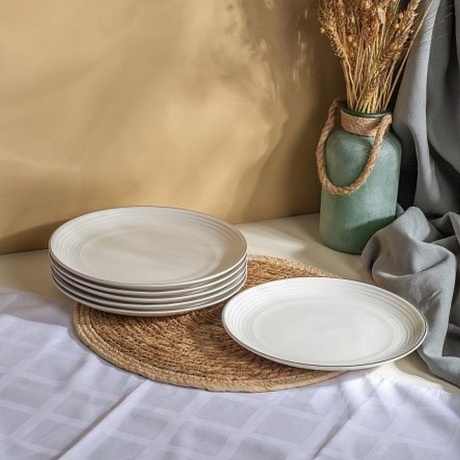 Тарелка обеденная FIESTA белый 25см - фото 6