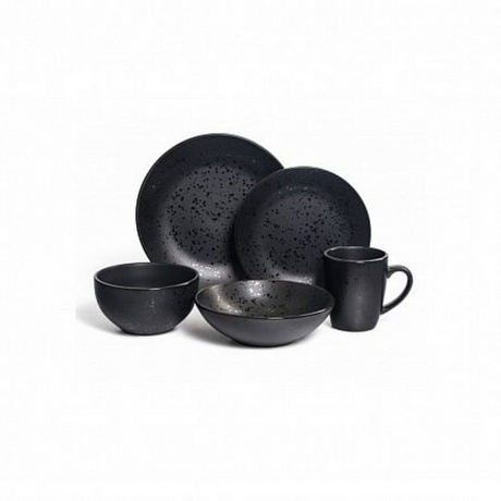 Тарелка обеденная DROPS черный 24.8см - фото 4