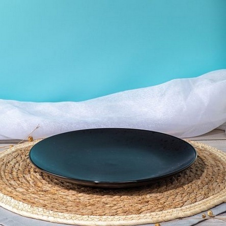 Тарелка обеденная DROPS черный 24.8см - фото 6