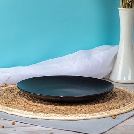 Тарелка обеденная DROPS черный 24.8см - фото 8