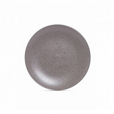 Тарелка обеденная DROPS серо-коричневый 24.8см - фото 3