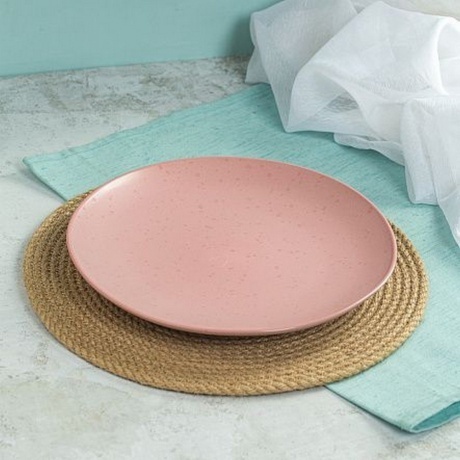 Тарелка обеденная DROPS розовый 24.8см - фото 12