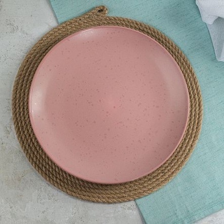 Тарелка обеденная DROPS розовый 24.8см - фото 13